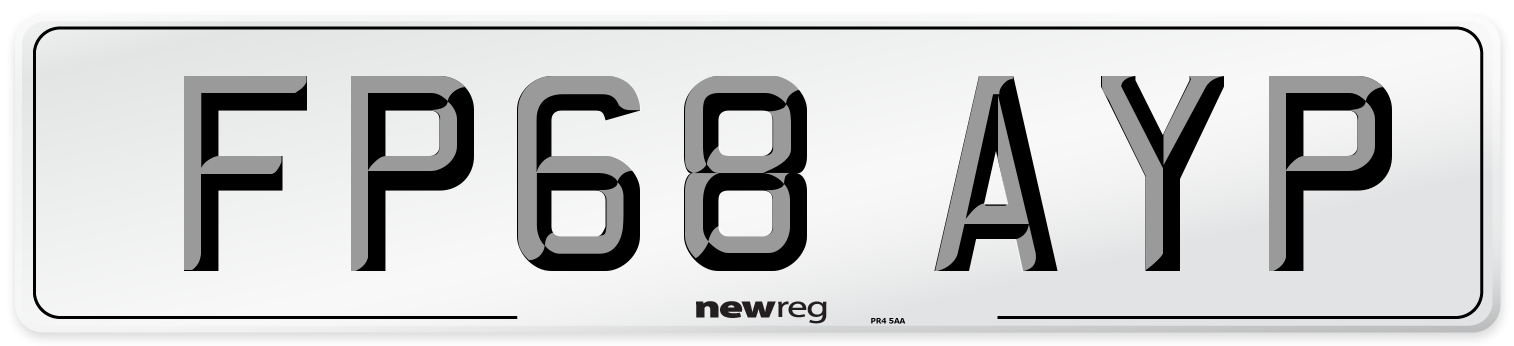 FP68 AYP Number Plate from New Reg